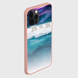 Чехол для iPhone 12 Pro Max Полярные медведи, цвет: 3D-светло-розовый — фото 2