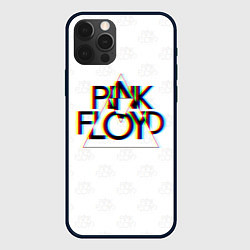 Чехол для iPhone 12 Pro Max PINK FLOYD LOGO ПИНК ФЛОЙД ГЛИТЧ, цвет: 3D-черный