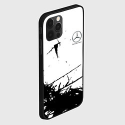 Чехол для iPhone 12 Pro Max Mercedes текстура, цвет: 3D-черный — фото 2