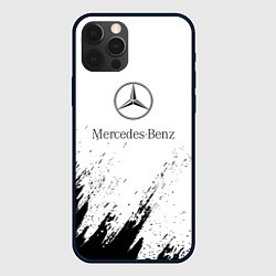 Чехол iPhone 12 Pro Max Mercedes-Benz - White texture