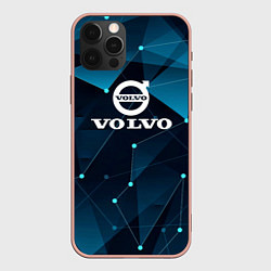 Чехол для iPhone 12 Pro Max Volvo - Geometry, цвет: 3D-светло-розовый