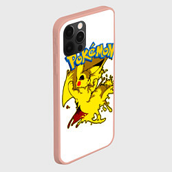 Чехол для iPhone 12 Pro Max Пикачу злой Pokemon, цвет: 3D-светло-розовый — фото 2