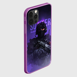 Чехол для iPhone 12 Pro Max Military soldier, цвет: 3D-сиреневый — фото 2