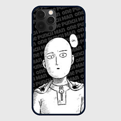 Чехол для iPhone 12 Pro Max One Punch Man - Сайтама Ванпанчмен, цвет: 3D-черный