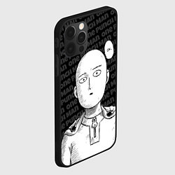 Чехол для iPhone 12 Pro Max One Punch Man - Сайтама Ванпанчмен, цвет: 3D-черный — фото 2