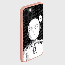 Чехол для iPhone 12 Pro Max One Punch Man - Сайтама Ванпанчмен, цвет: 3D-светло-розовый — фото 2