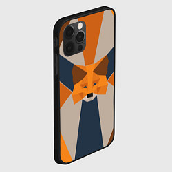 Чехол для iPhone 12 Pro Max Metamask Крипто лиса, цвет: 3D-черный — фото 2