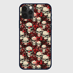 Чехол для iPhone 12 Pro Max Кровавые Черепа Skulls, цвет: 3D-черный