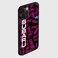 Чехол для iPhone 12 Pro Max SUBARU STI PATTERN, цвет: 3D-черный — фото 2