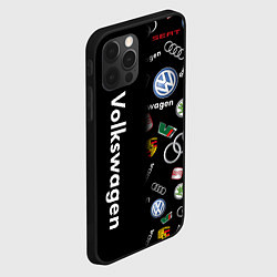 Чехол для iPhone 12 Pro Max Volkswagen Group Half Pattern, цвет: 3D-черный — фото 2