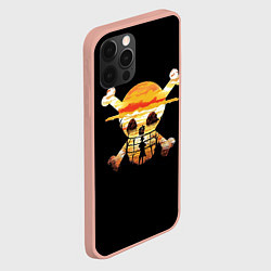 Чехол для iPhone 12 Pro Max One Piece череп, цвет: 3D-светло-розовый — фото 2