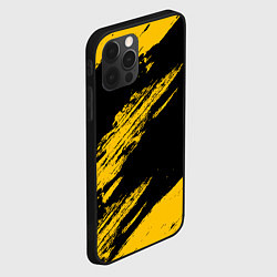 Чехол для iPhone 12 Pro Max BLACK AND YELLOW GRUNGE ГРАНЖ, цвет: 3D-черный — фото 2