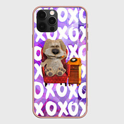 Чехол для iPhone 12 Pro Max Бен Собака, цвет: 3D-светло-розовый