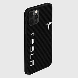 Чехол для iPhone 12 Pro Max TESLA - ТЕСЛА КАРБОН И МЕТАЛЛ, цвет: 3D-черный — фото 2