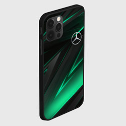 Чехол для iPhone 12 Pro Max MERCEDES-BENZ AMG NEON STRIPES PETRONAS, цвет: 3D-черный — фото 2