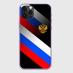 Чехол iPhone 12 Pro Max ФЛАГ РОССИИ ЛИНИИ