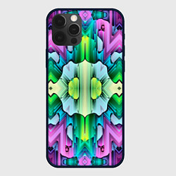 Чехол для iPhone 12 Pro Max Калейдоскоп паттерн, цвет: 3D-черный