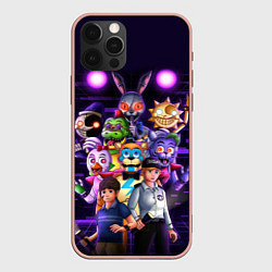 Чехол для iPhone 12 Pro Max Five Nights at Freddys: Security Breach персонажи, цвет: 3D-светло-розовый