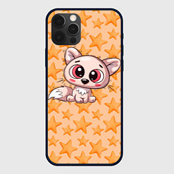 Чехол для iPhone 12 Pro Max Маленький милый лисенок, цвет: 3D-черный