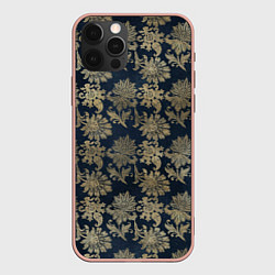 Чехол для iPhone 12 Pro Max Классические узоры цветы, цвет: 3D-светло-розовый