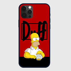 Чехол для iPhone 12 Pro Max Гомер и пиво Симпсоны Simpsons, цвет: 3D-черный