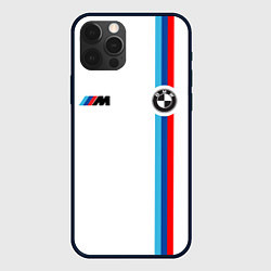 Чехол для iPhone 12 Pro Max БМВ 3 STRIPE BMW WHITE, цвет: 3D-черный