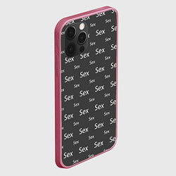 Чехол для iPhone 12 Pro Max SEX-СЕКС-SEX, цвет: 3D-малиновый — фото 2