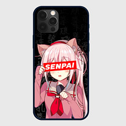 Чехол для iPhone 12 Pro Max Senpai, Anime Неко тян, цвет: 3D-черный