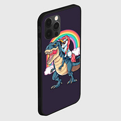 Чехол для iPhone 12 Pro Max Модный Единорог На Динозавре, цвет: 3D-черный — фото 2