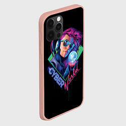 Чехол для iPhone 12 Pro Max Cyber World, цвет: 3D-светло-розовый — фото 2