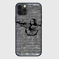 Чехол для iPhone 12 Pro Max Мона Лиза Бэнкси Banksy, цвет: 3D-черный