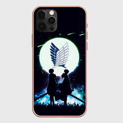 Чехол для iPhone 12 Pro Max Атака Титанов Attack on Titan, Logo, цвет: 3D-светло-розовый