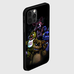 Чехол для iPhone 12 Pro Max Five Nights at Freddys - FNAF персонажи игры, цвет: 3D-черный — фото 2