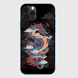 Чехол для iPhone 12 Pro Max ЯПОНСКИЙ ДРАКОН ЯПОНСКИЙ ЗМЕЙ, цвет: 3D-черный