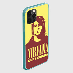 Чехол для iPhone 12 Pro Max Nirvana - Kurt Cobain, цвет: 3D-мятный — фото 2
