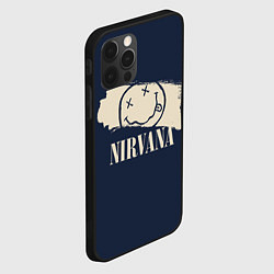 Чехол для iPhone 12 Pro Max NIRVANA Рок Группа, цвет: 3D-черный — фото 2