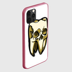 Чехол для iPhone 12 Pro Max Зуб череп, цвет: 3D-малиновый — фото 2