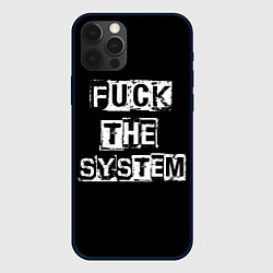 Чехол для iPhone 12 Pro Max FACK THE SYSTEM, цвет: 3D-черный