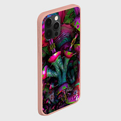 Чехол для iPhone 12 Pro Max Вот такие грибочки Pattern Психоделика, цвет: 3D-светло-розовый — фото 2