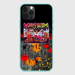 Чехол для iPhone 12 Pro Max Бокс Санты и Индюка, цвет: 3D-мятный