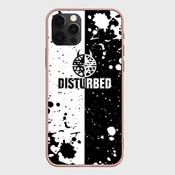 Чехол iPhone 12 Pro Max Disturbed черное белое