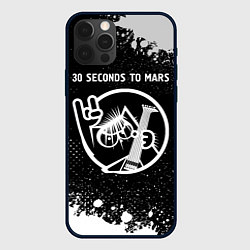 Чехол для iPhone 12 Pro Max 30 Seconds to Mars КОТ Краска, цвет: 3D-черный