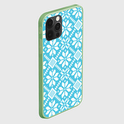 Чехол для iPhone 12 Pro Max Узоры народные, цвет: 3D-салатовый — фото 2