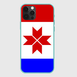 Чехол для iPhone 12 Pro Max МОРДОВИЯ РЕСПУБЛИКА, цвет: 3D-мятный