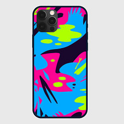 Чехол для iPhone 12 Pro Max Color abstract pattern Summer, цвет: 3D-черный