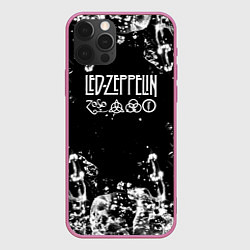 Чехол iPhone 12 Pro Max LED ZEPPELIN texture вода