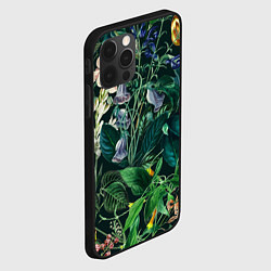 Чехол для iPhone 12 Pro Max Цветы Темный Сад, цвет: 3D-черный — фото 2