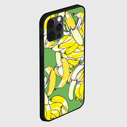 Чехол для iPhone 12 Pro Max Banana pattern Summer Food, цвет: 3D-черный — фото 2