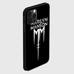 Чехол для iPhone 12 Pro Max Marilyn manson rock n roll, цвет: 3D-черный — фото 2
