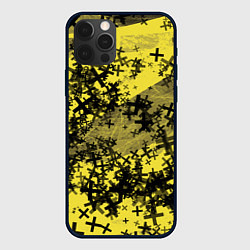 Чехол iPhone 12 Pro Max Кресты и хаос На желтом Коллекция Get inspired! Fl